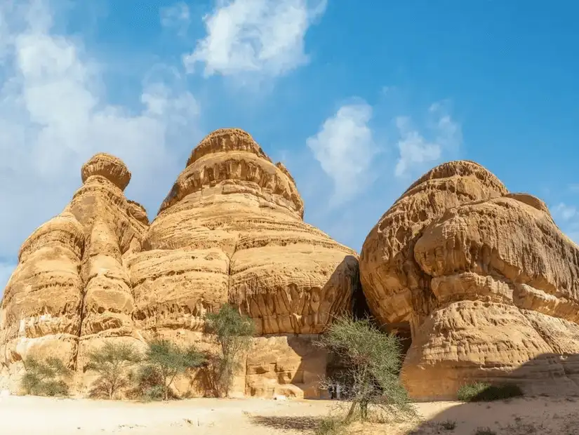 Iconic ‘Elephant Rock’ formation in the AlUla desert.