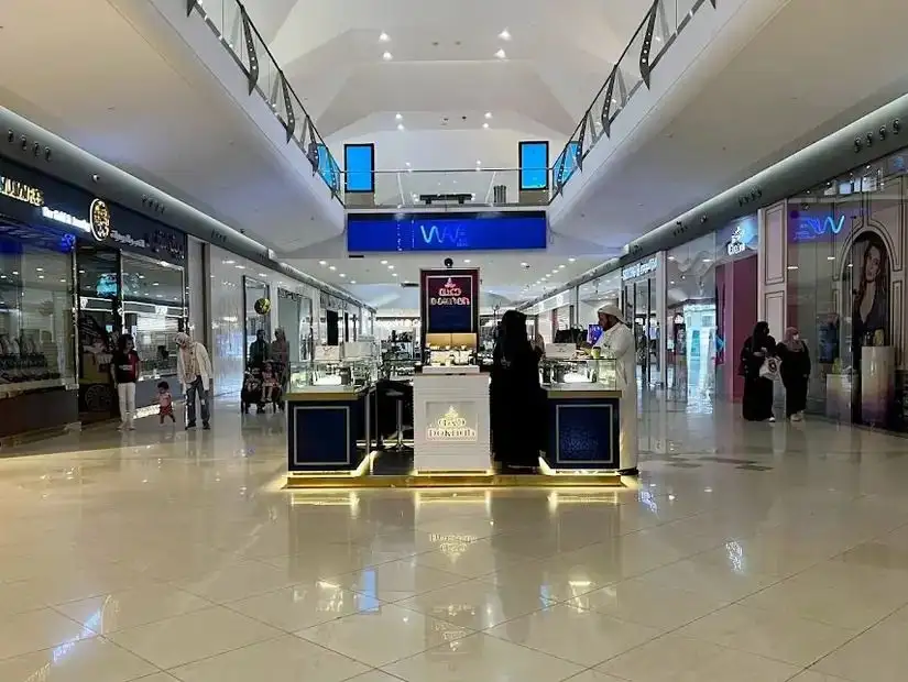 People shopping at Aziz Mall