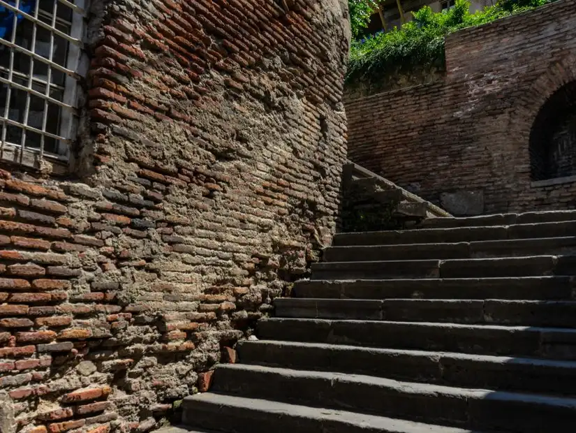 View of the famous Betlemi Street stairs of Old Tbilisi
