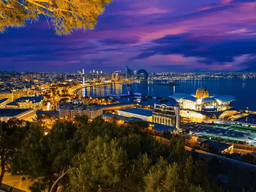 A vivid sunset over Baku’s Coastal National Park.