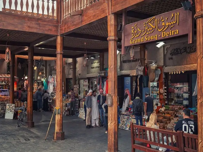 Traditional Grand Souk in Old Deira, historical Dubai