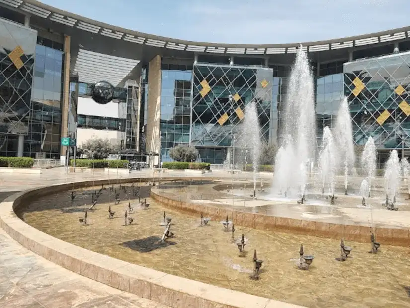 recreational fountain at the mall