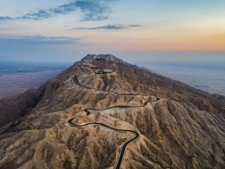 Aerial shot of the Jebel Hafeet