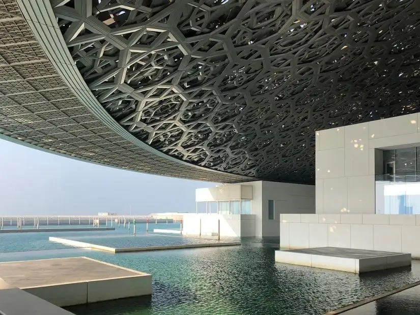 Exterior of the Louvre Abu Dhabi