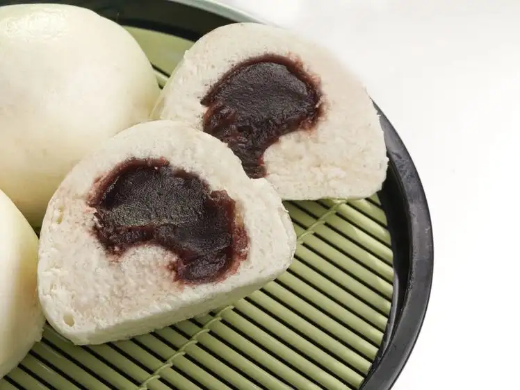 Soft and sweet red bean buns, a classic Asian dessert.