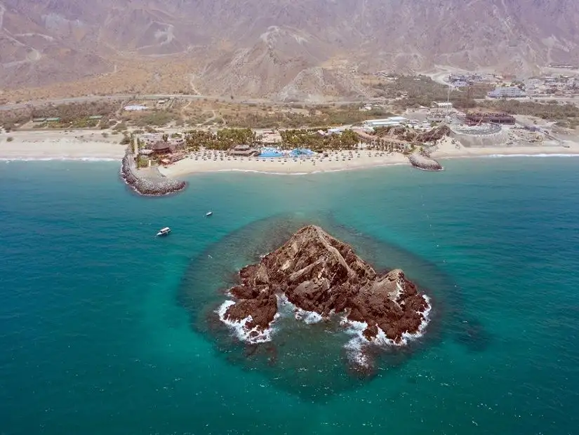 Aerial shot of the Snoopy Island