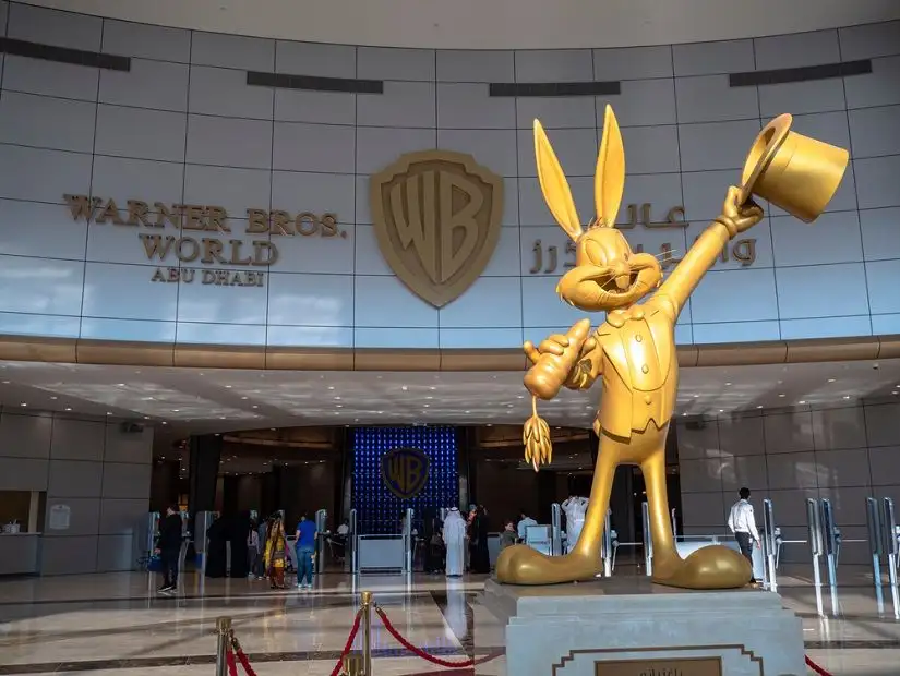 Bugs Bunny on the entrance of Warner Bros. World Abu Dhabi
