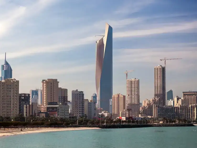 The striking Al Hamra Tower, one of Kuwait’s tallest and most iconic skyscrapers.