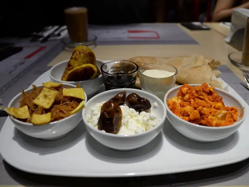 A cultural experience of Emirati cuisine at Al Khayma Heritage Restaurant.