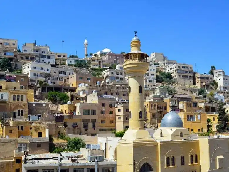A peaceful view of the town of As Salt, known for its charming Ottoman-era architecture.
