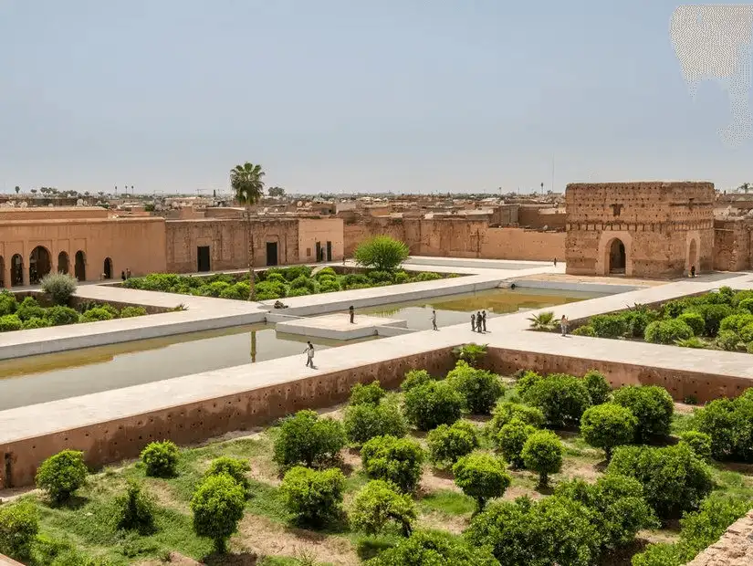 The grand remains of Badi Palace, once a symbol of the Saadian dynasty’s power.