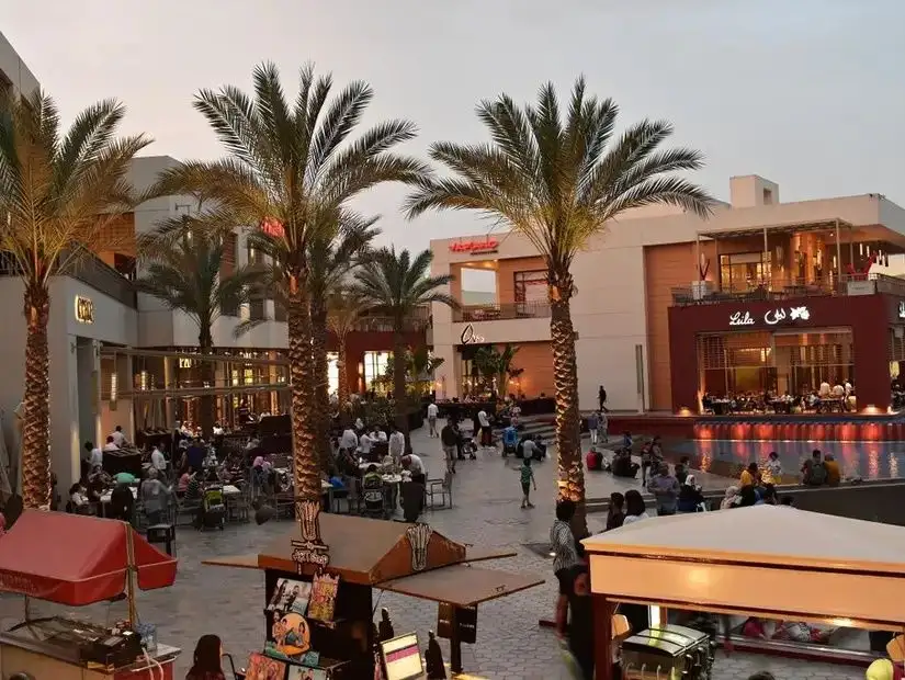 Cairo Festival City Mall, a vast shopping complex with contemporary design and a vibrant outdoor setting.