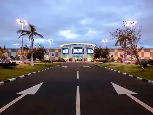 City Centre Alexandria, a modern shopping mall with large signage and a bright atmosphere.