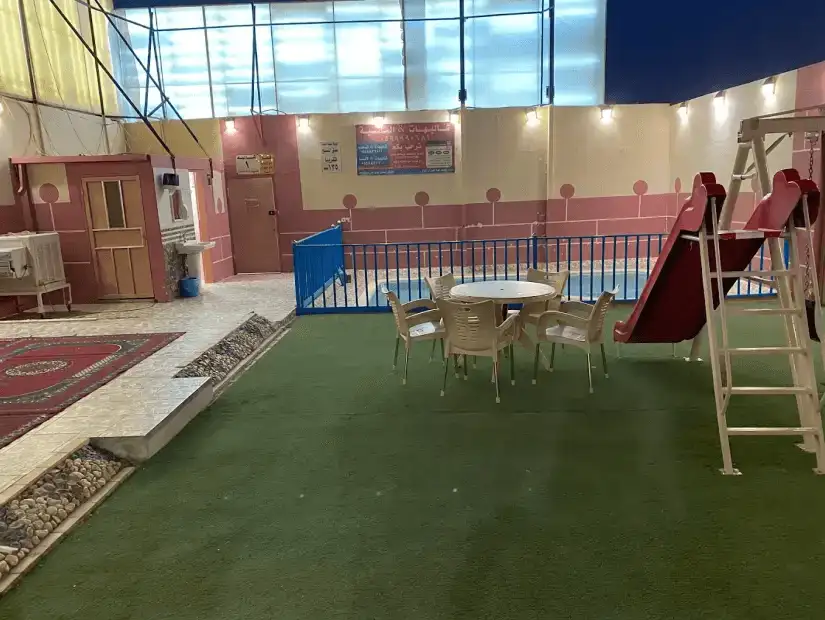 Luxurious chalet with an exclusive pool area and greenery.
