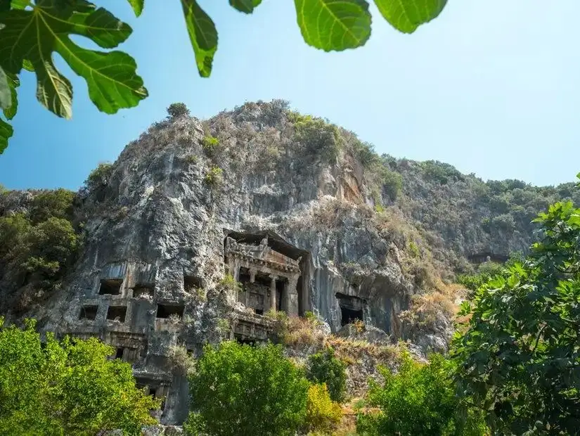 The historic Fethiye Castle offering panoramic views of the town and its surroundings.