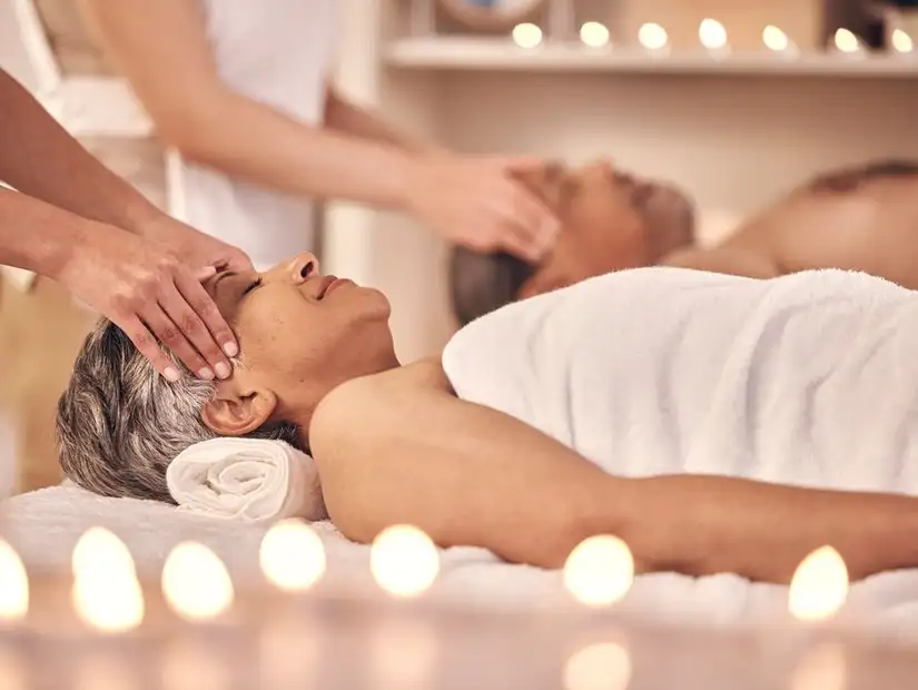 Peaceful head massage at Heavenly Spa.