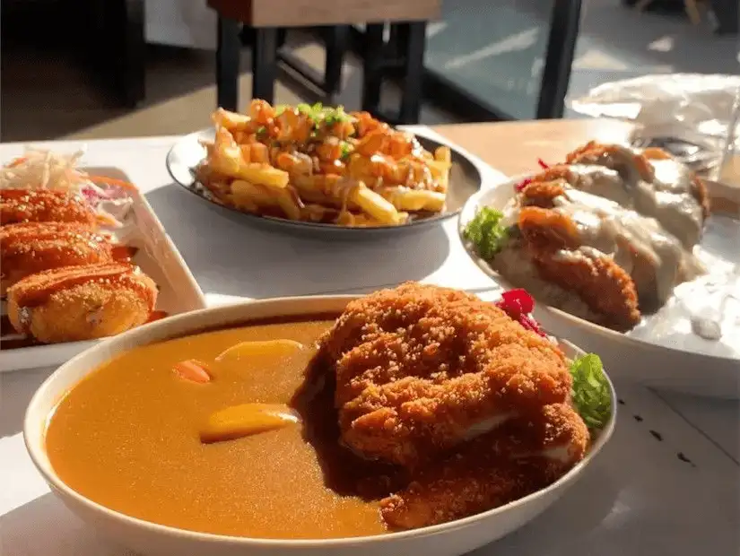 A rich Japanese curry served with a crispy breaded chicken cutlet.