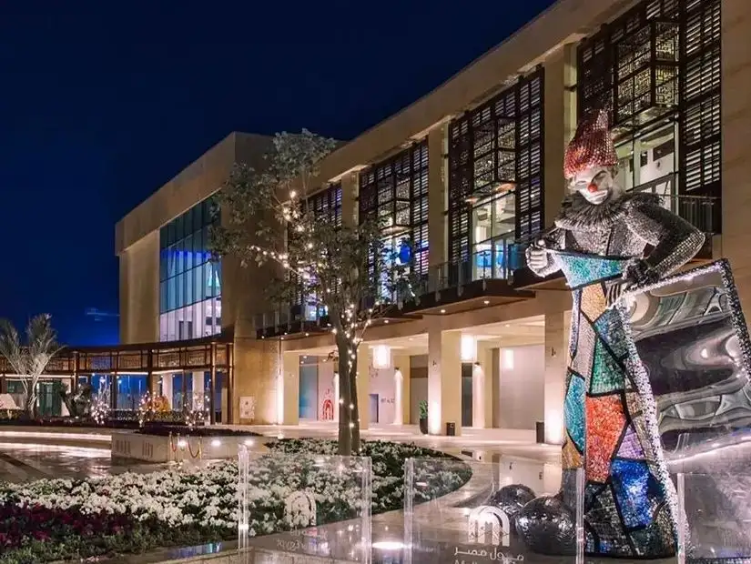 The grand entrance of Mall of Egypt, a large shopping center with extensive facilities.