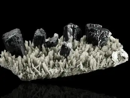 A unique mineral specimen on display at the Mim Mineral Museum, one of the world’s largest private mineral collections.