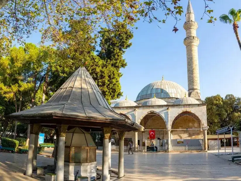 The historical Murat Pasha Mosque in Antalya, featuring stunning Islamic architecture.