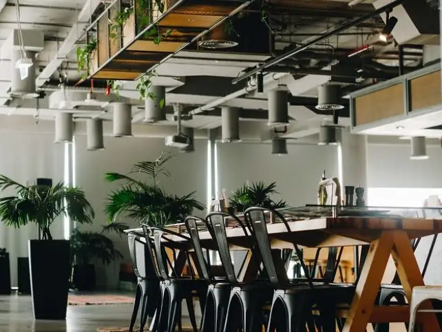 Chic and modern dining area at One Life Kitchen.