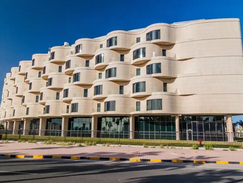 The striking architecture of Sheikh Sabah Al-Ahmad Al-Sabah Palace in Kuwait.