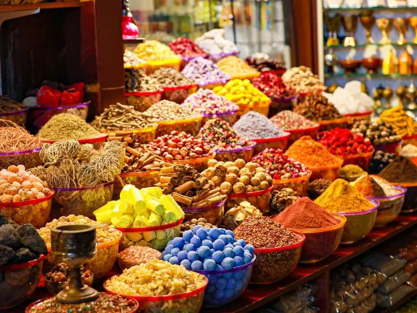 A sensory explosion of colors and aromas, this spice market showcases a diverse selection of herbs, spices, and ingredients essential to regional cuisines.