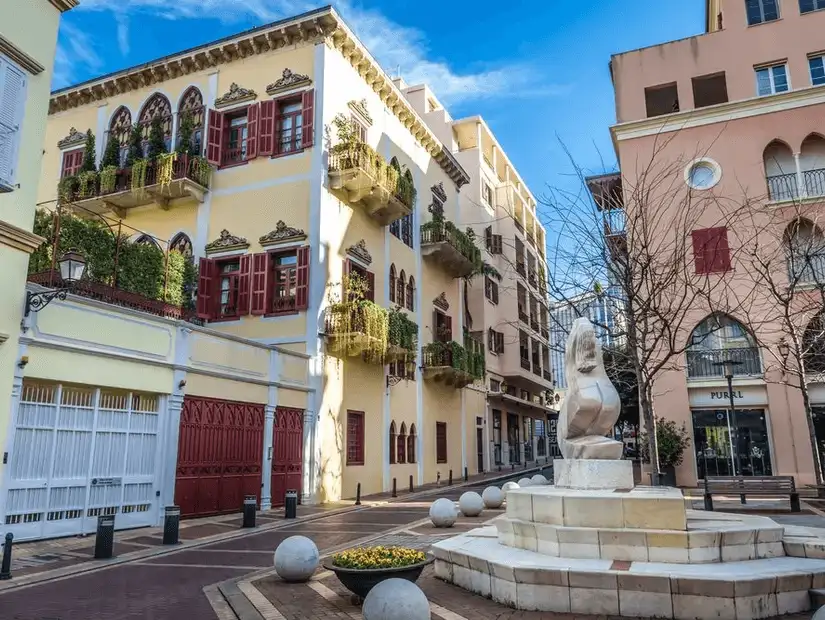 Charming summer houses in Beirut, with their classic architecture and flower-filled balconies.