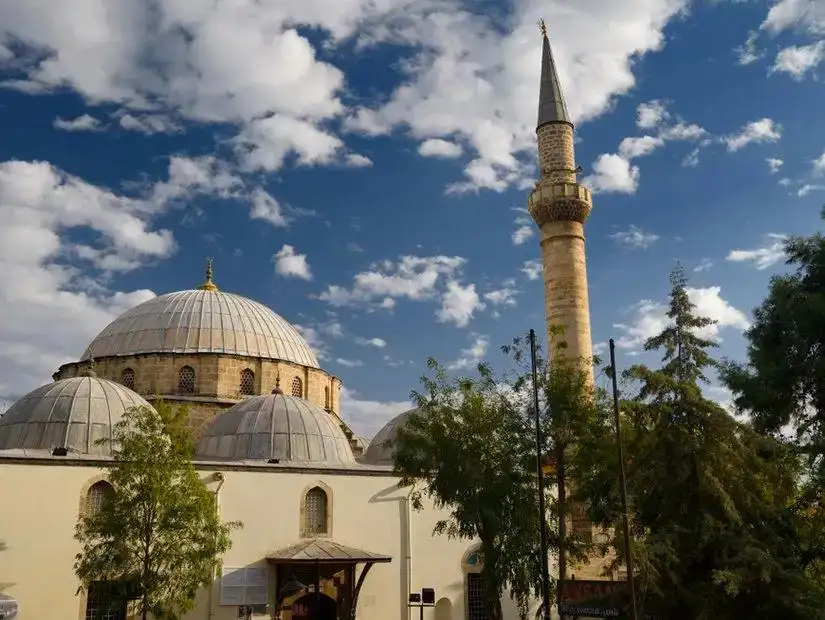 The Tekeli Mehmet Pasha Mosque in Antalya, featuring impressive Ottoman-style architecture.