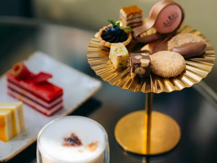 An afternoon treat of gourmet desserts and coffee at The Lobby Lounge.