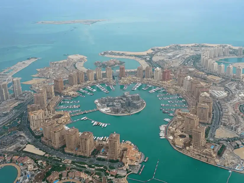 An artificial island known for its luxury residences, marinas, and waterfront views.